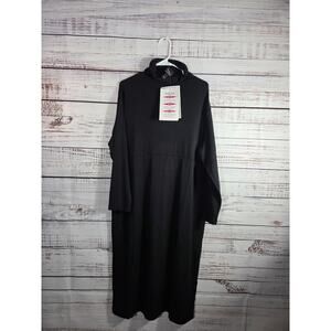 Women With Control By Renee Greenstein Black Midi Dress NWT XLP